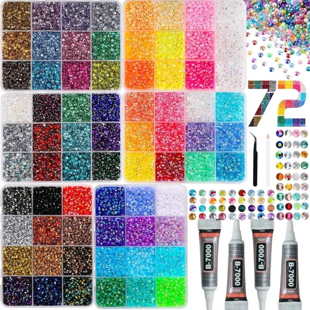 Rhinestone Nail Gem - Kit de Diamantes de Imitación de