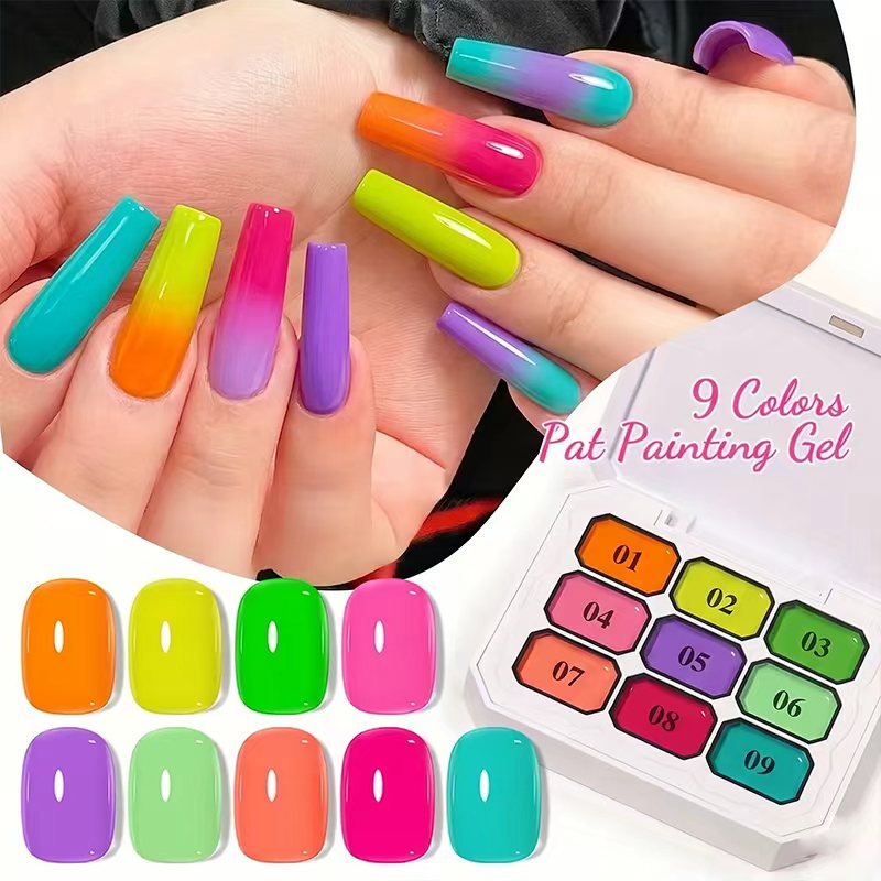 Nail Art Rainbow - Set de Gel de Uñas Neon
