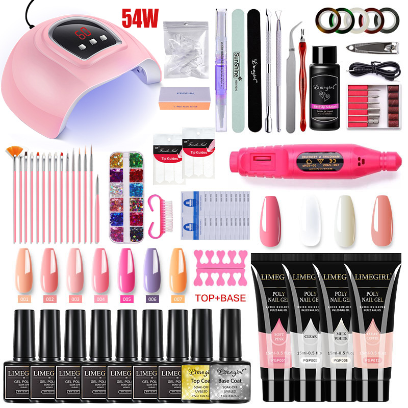 Gel Top Coat - Kit de extensión de uñas, esmalte