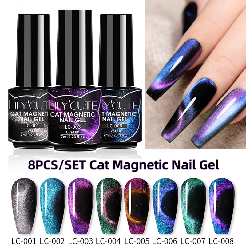 Nail Art Rainbow - LILYCUTE 7ML 9D Esmalte de Gel
