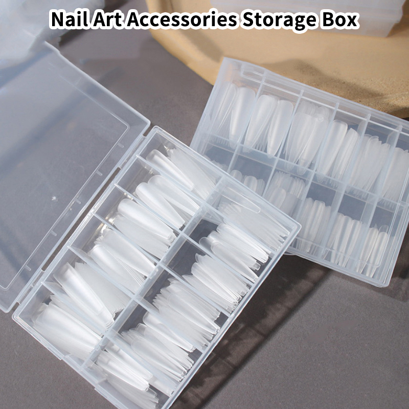 Rhinestone Nail Gem - 1 unidad Caja organizadora de plástico