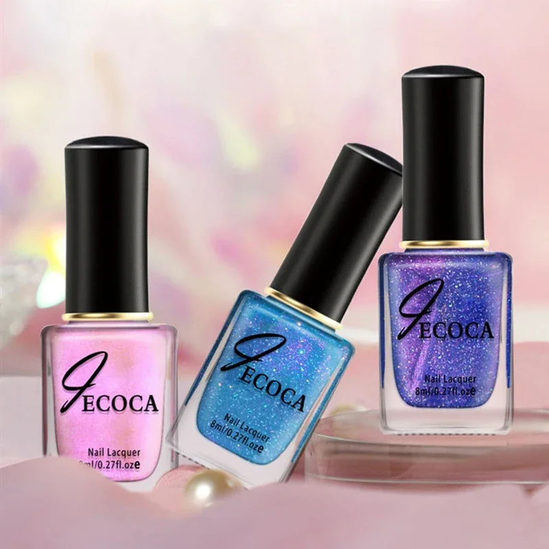 Nail Art Rainbow - Esmalte de uñas con purpurina láser,