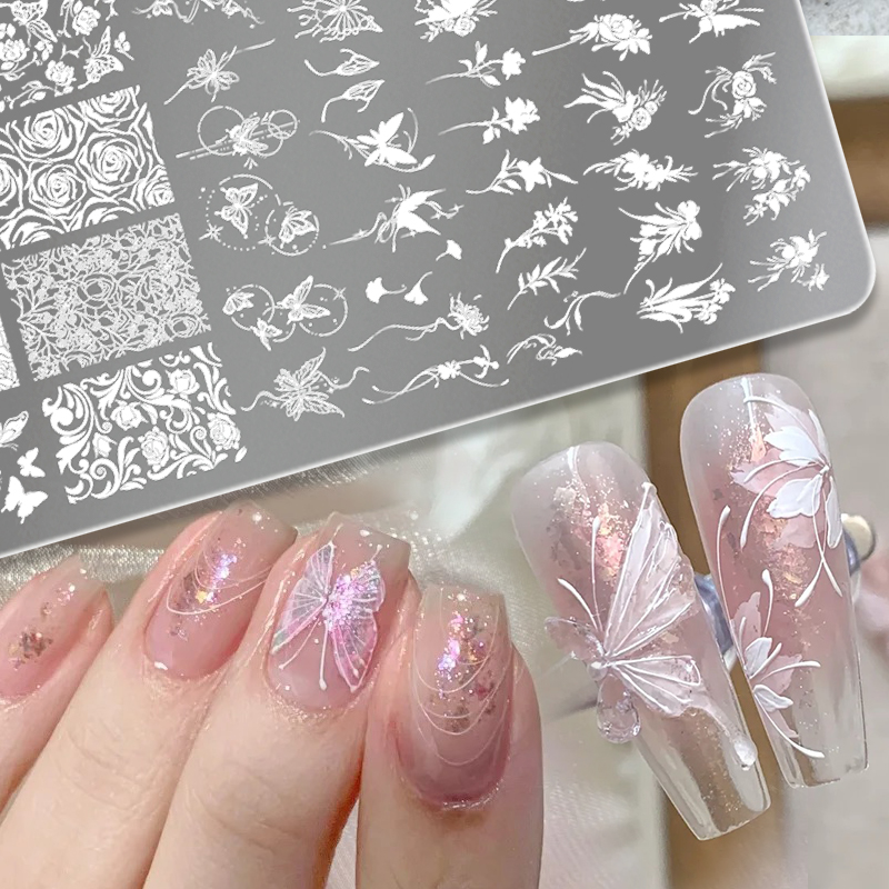 Nail Art Foto - BORN PRETTY Hojas Flor Nail Art