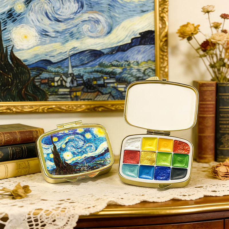 Nail Art Van Gogh - Set de Pintura de Acuarela con