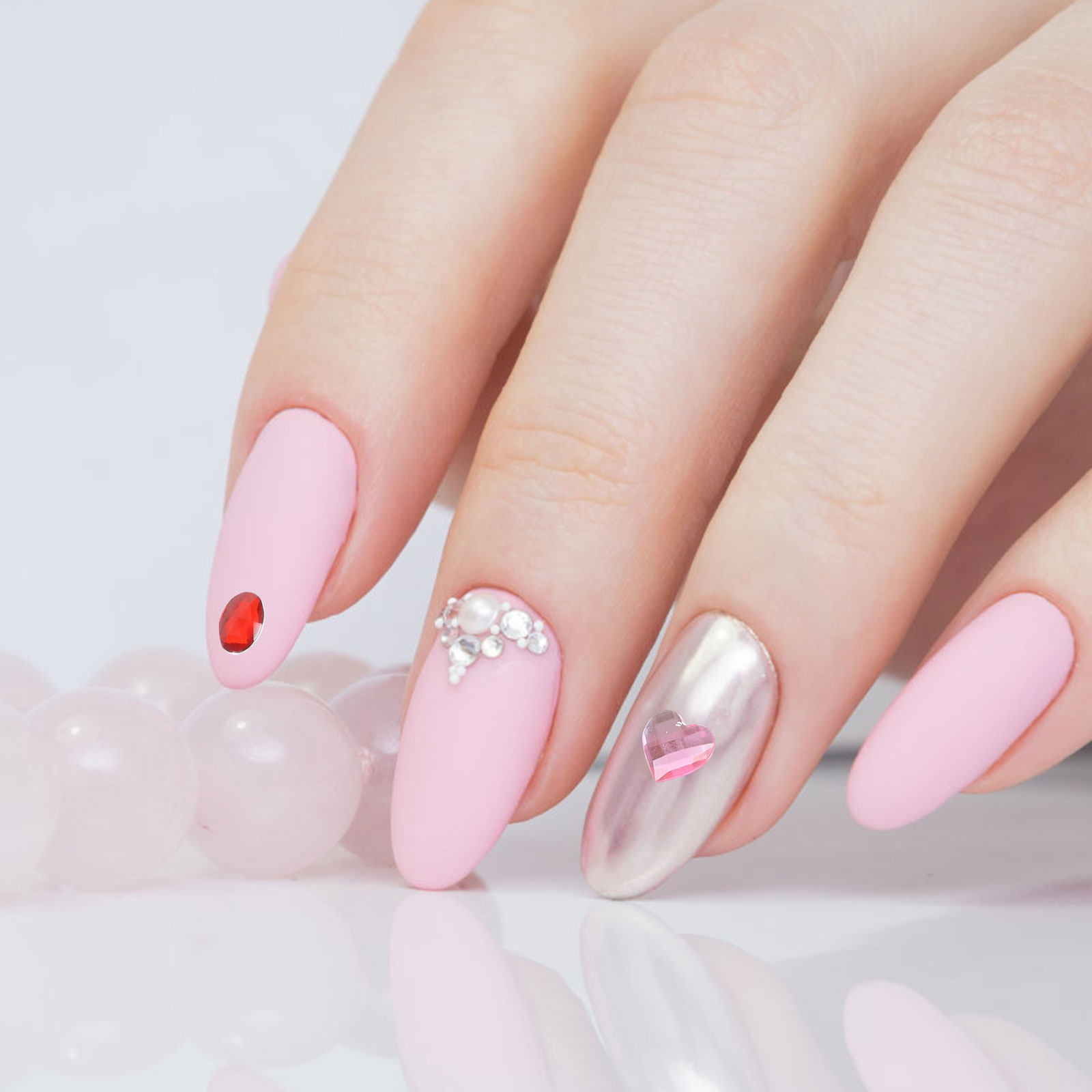 Rhinestone Nail Gem - 12 Hojas de Piedras Decorativas Adhesivas