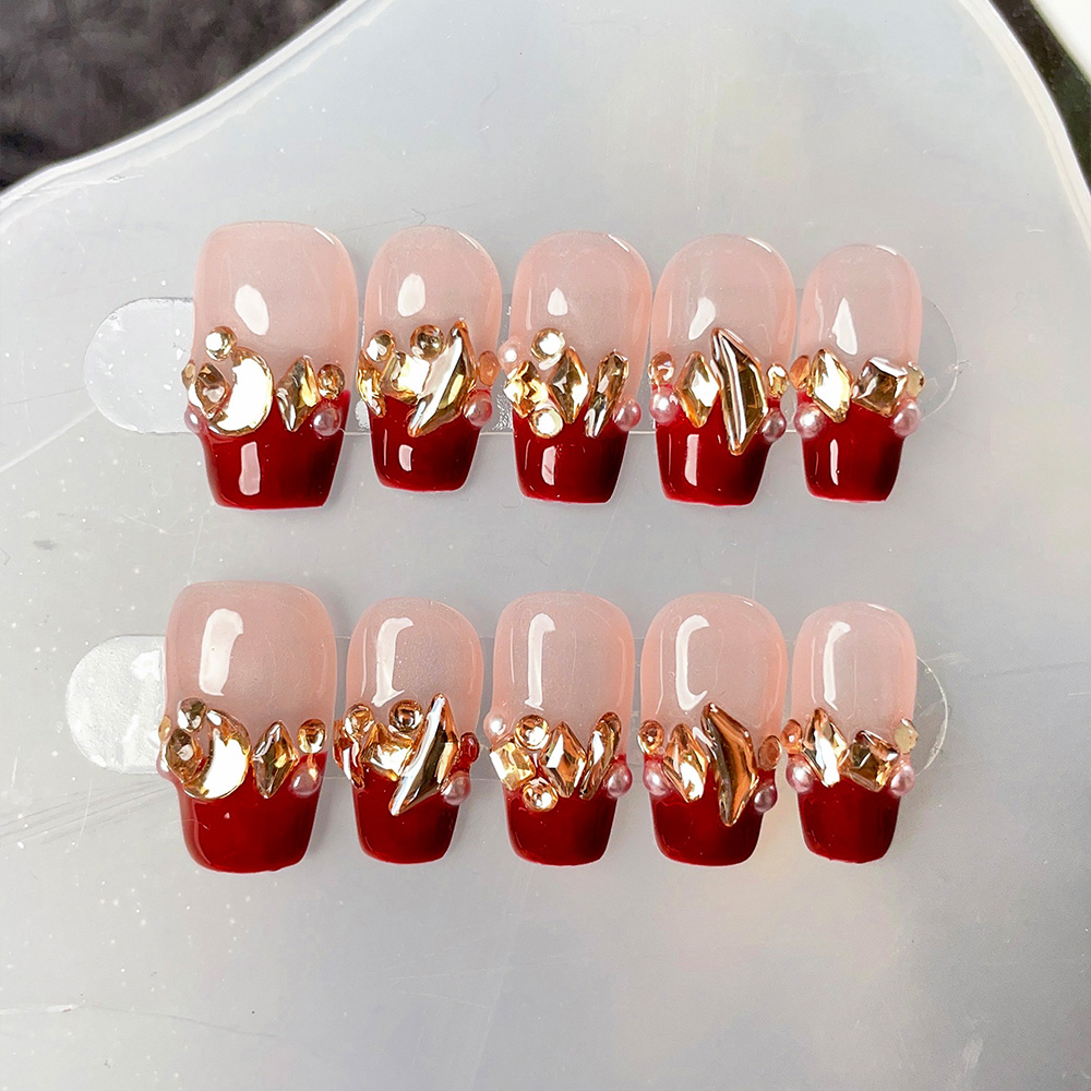 Nail Art Elegant - Kit de 10 Uñas Postizas Cortas