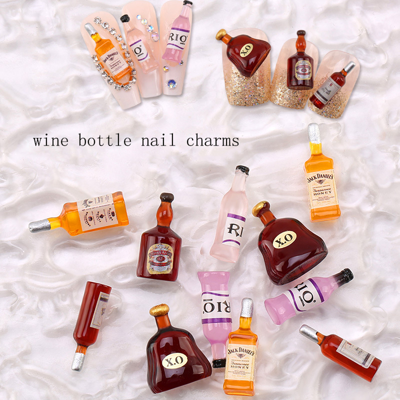Nail Art Red Wine - 20 * Uds nueva botella de