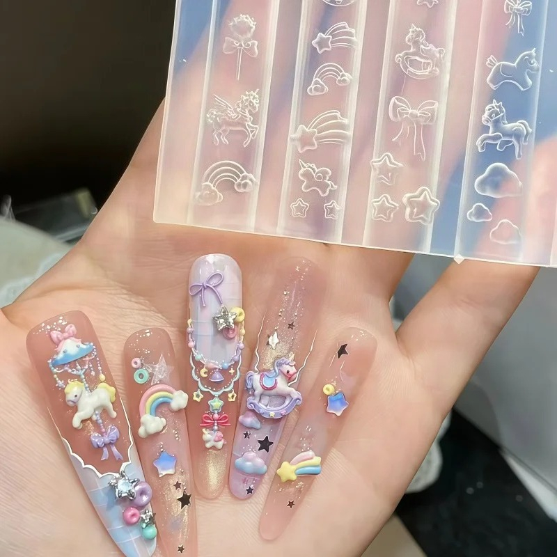 Molde de silicona transparente - Nail Art Rainbow reseña y precio