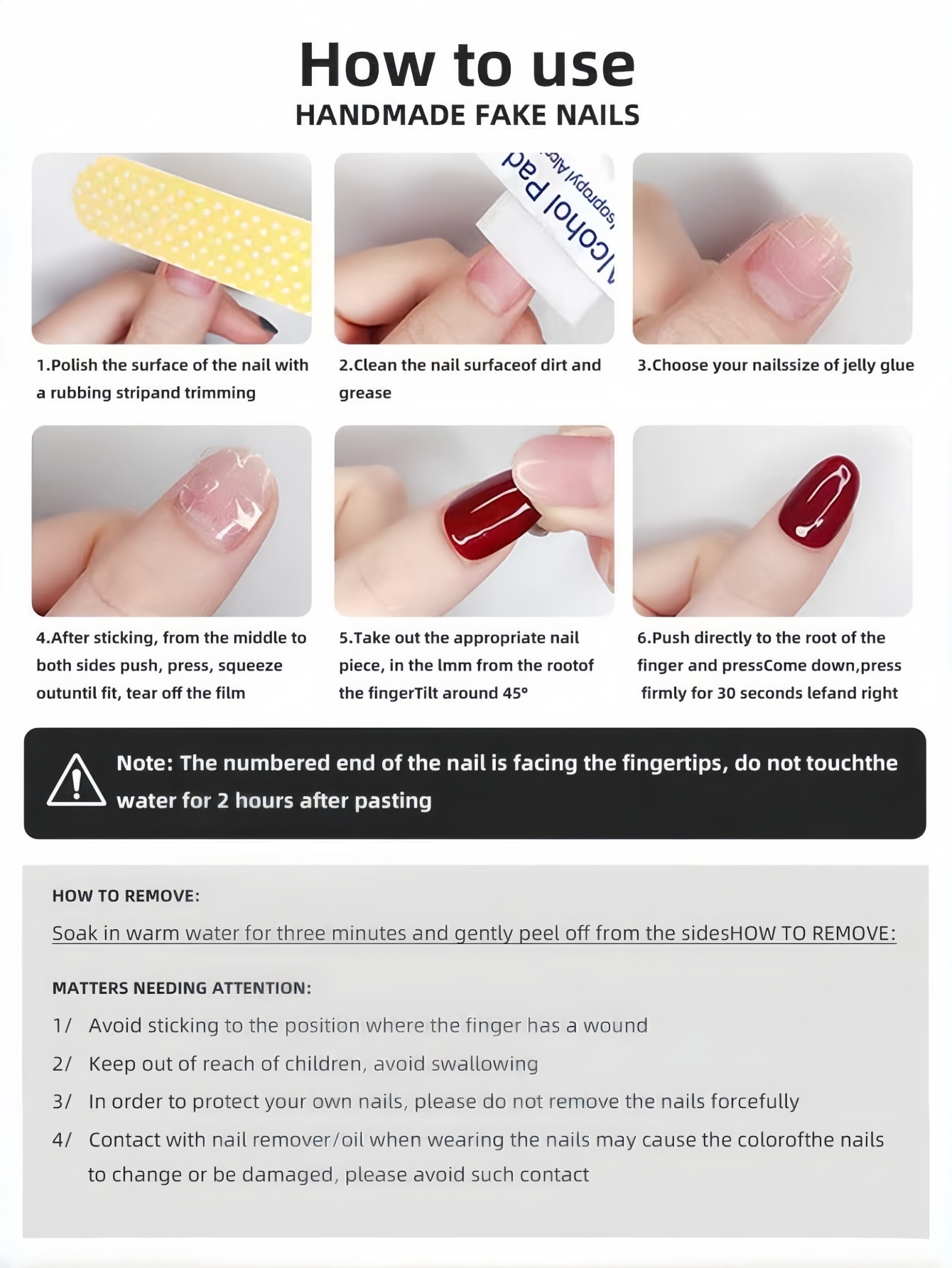 10 Uñas Postizas en Forma de A - Nail Art Foto reseña y precio