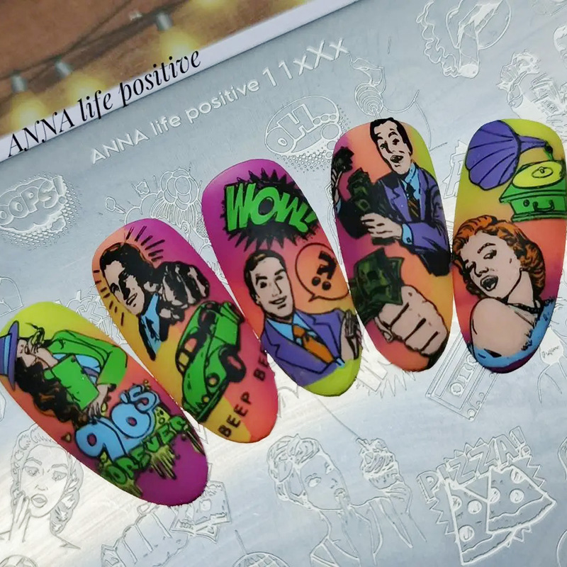 XMQ NAIL ART PLATAS STAMPING F - Nail Art Foto reseña y precio