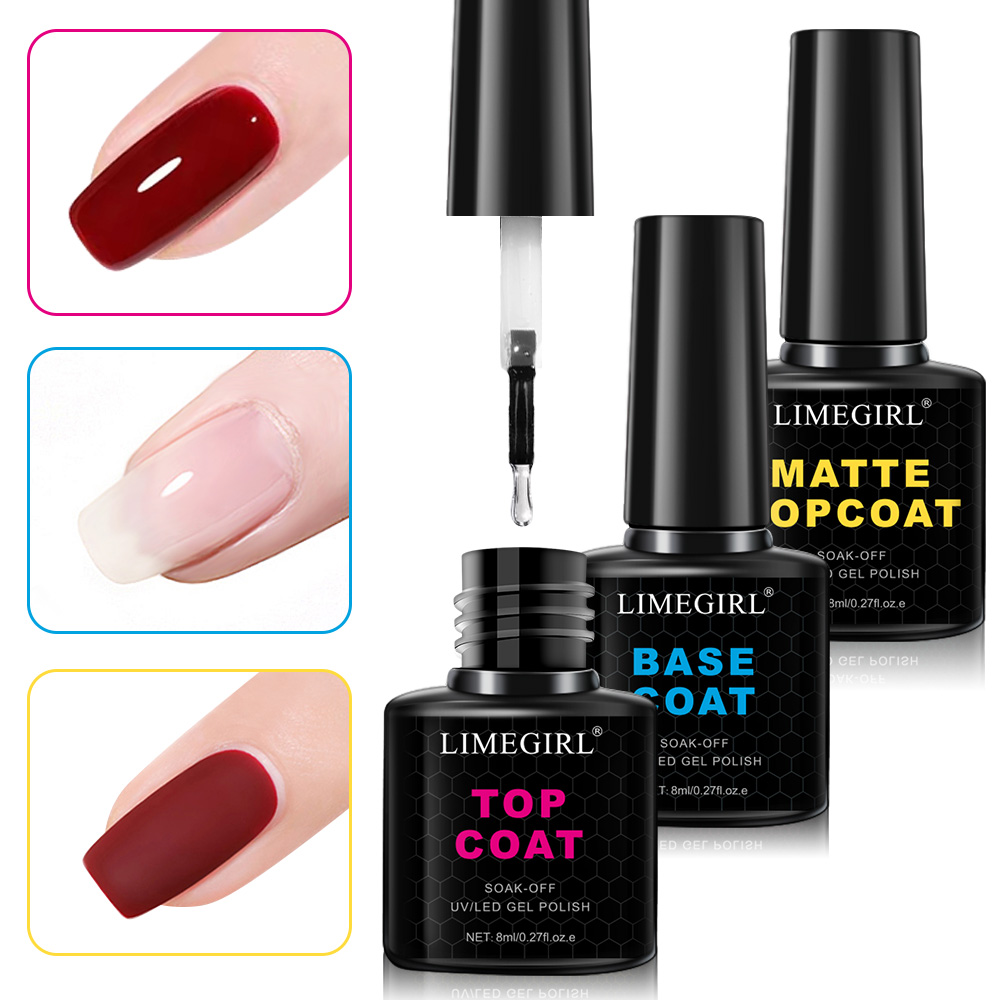 LIMEGIRL 8ml capa Base superio - Gel Top Coat reseña y precio