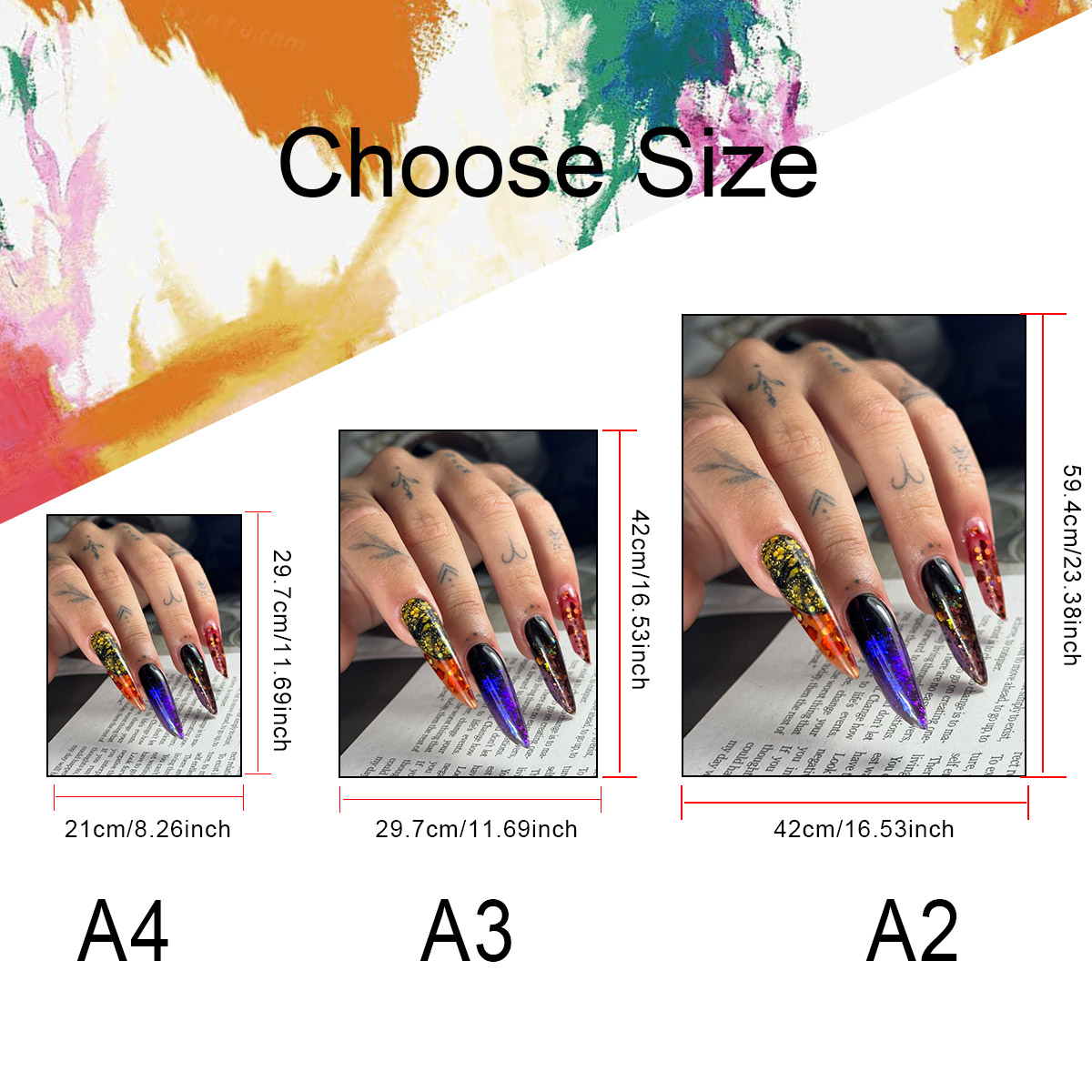 Foto personalizada 1 Uds lienz - Nail Art Foto reseña y precio
