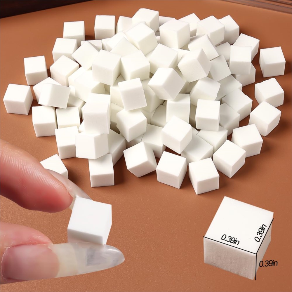 Mini esponja blanca para uñas  - Nail Art Pinterest reseña y precio