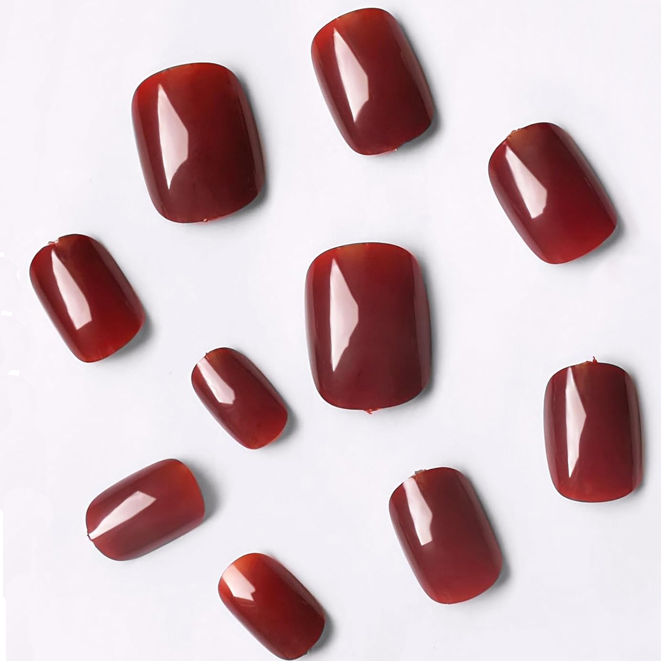 24 Uds. De uñas postizas cuadr - Nail Art Red Wine reseña y precio