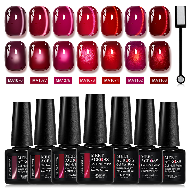 Set de 7 Esmaltes de Uñas en G - Nail Art Red Wine reseña y precio