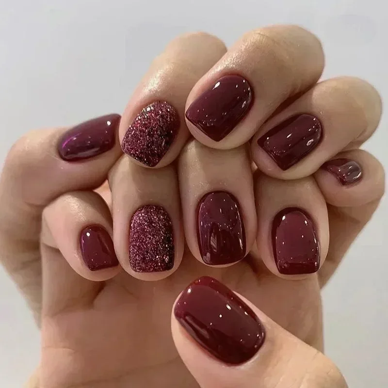 Juego de 24 Uñas Postizas Cort - Nail Art Red Wine reseña y precio