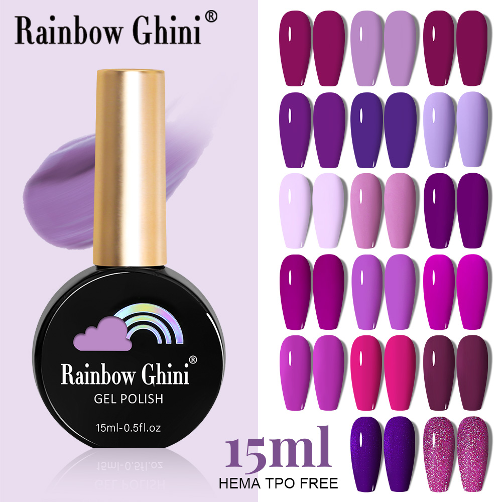 RG 15ml 17 colores serie púrpu - Nail Art Rainbow reseña y precio