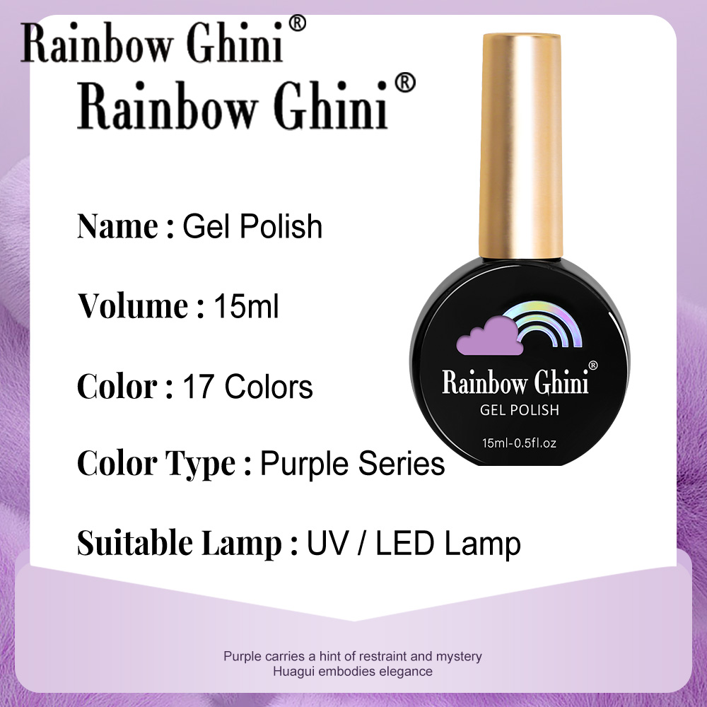 RG 15ml 17 colores serie púrpu - Nail Art Rainbow reseña y precio