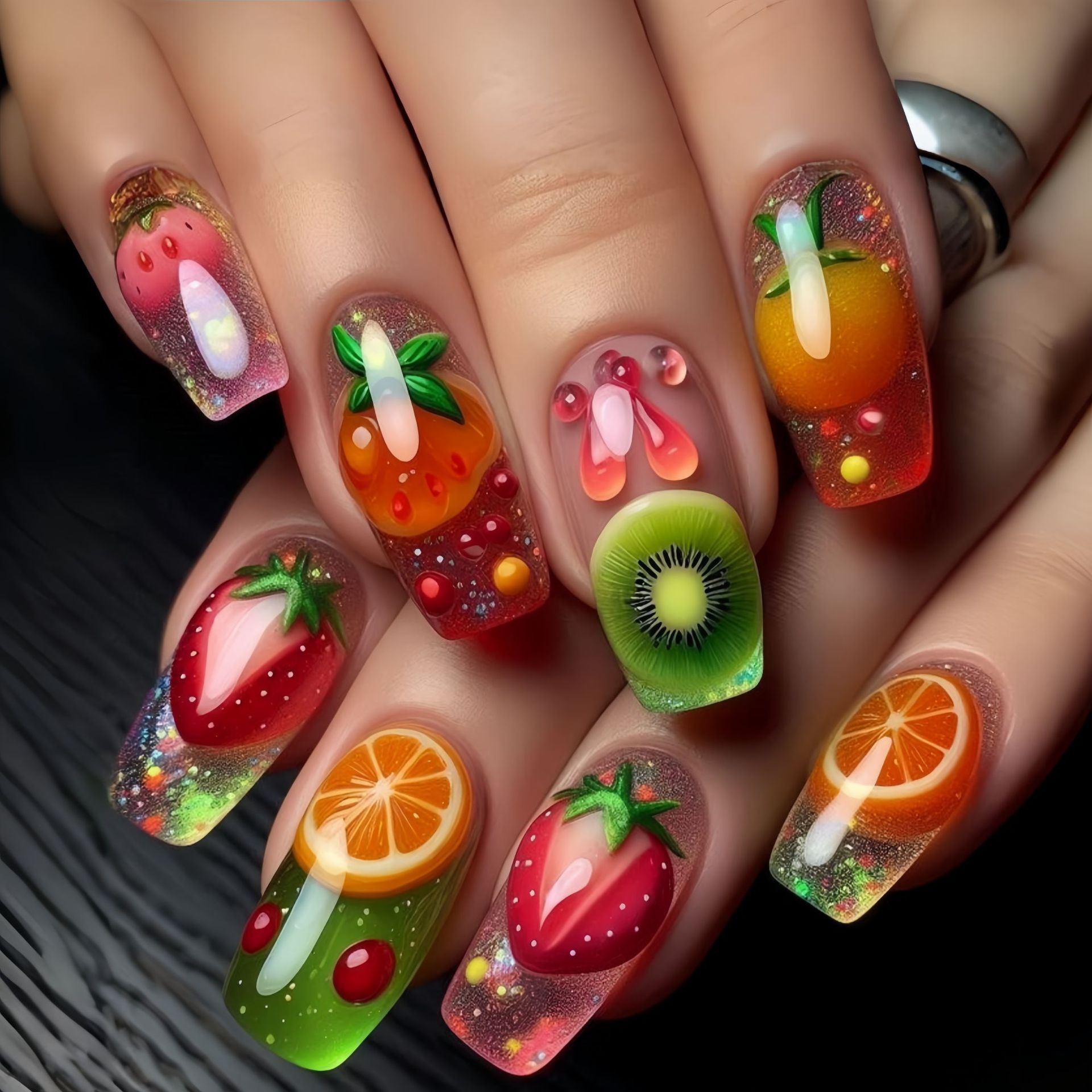 Uñas postizas medianas y larga - Nail Art Red Wine reseña y precio