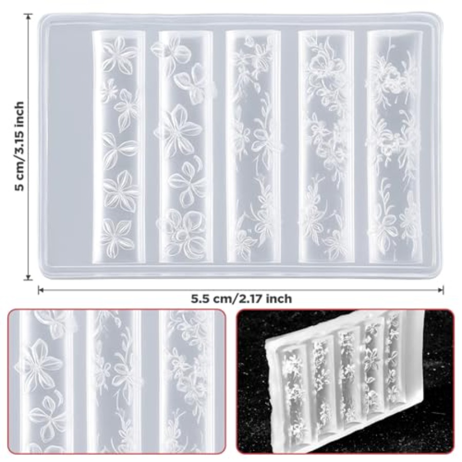 Molde de Uñas 3D con Flores, M - Nail Art Elegant reseña y precio