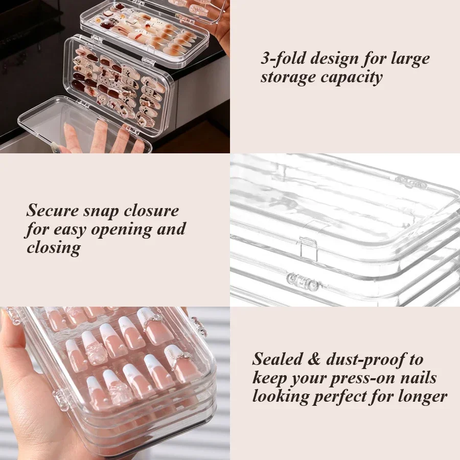 Caja de Almacenamiento Transpa - Nail Art Pinterest reseña y precio