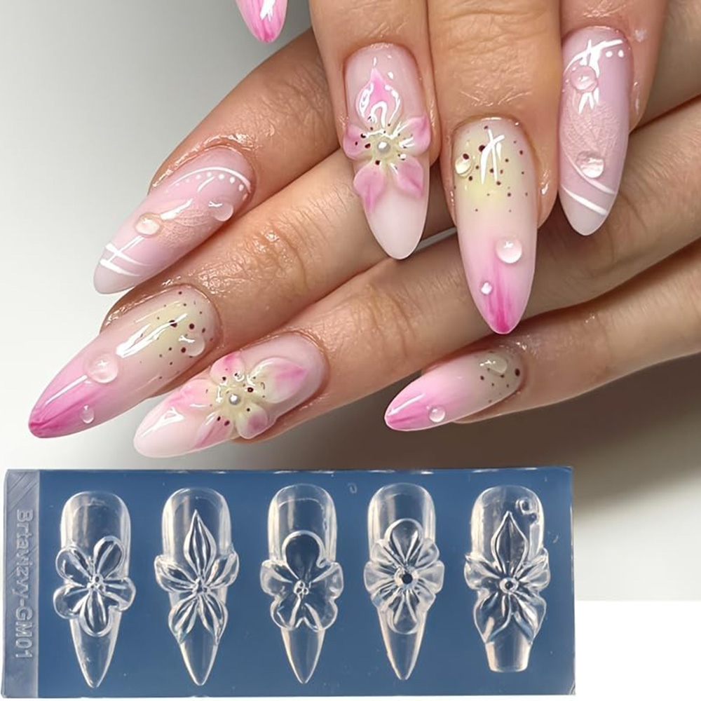Moldes de silicona 3D florales - Nail Art Elegant reseña y precio