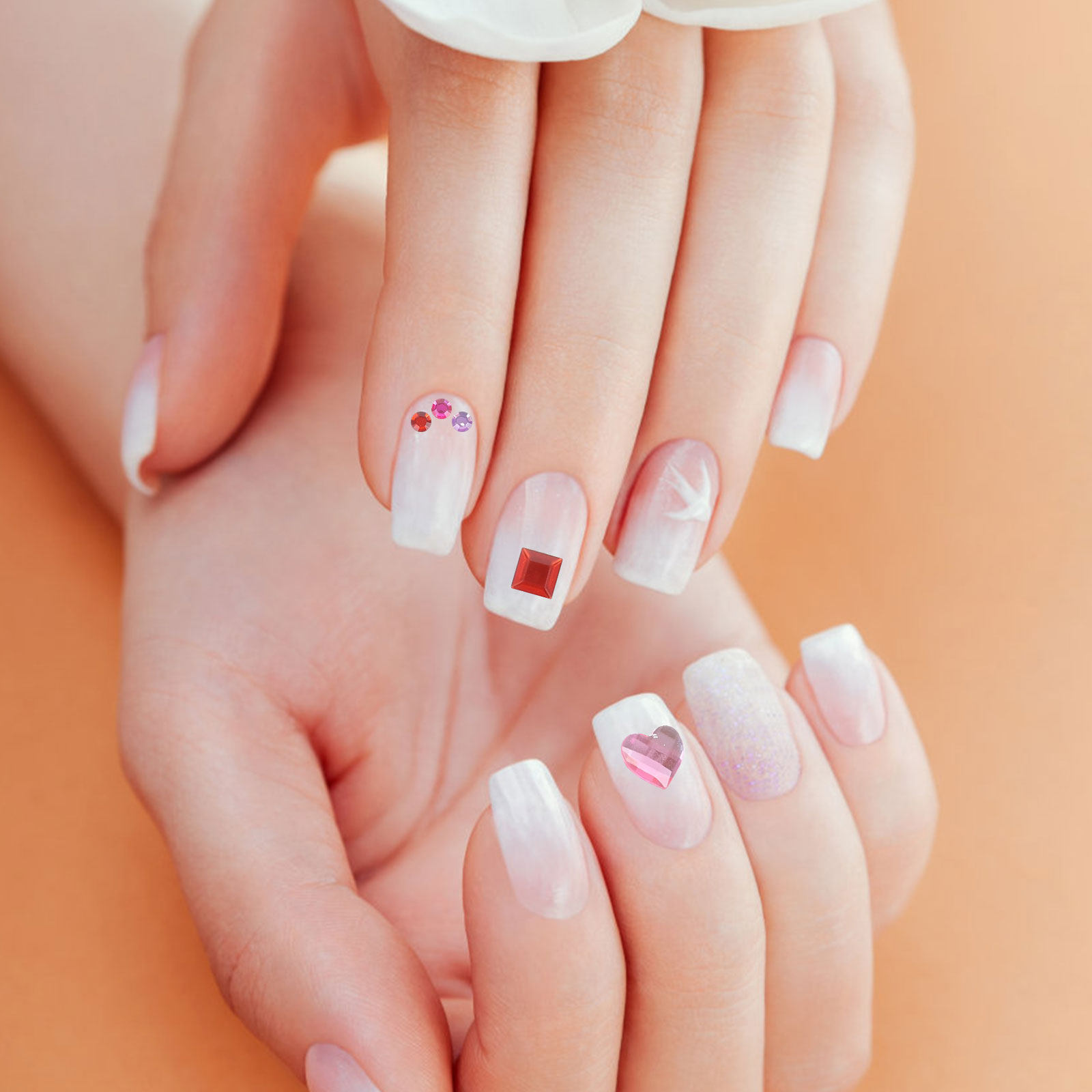 12 Hojas de Piedras Decorativa - Rhinestone Nail Gem reseña y precio