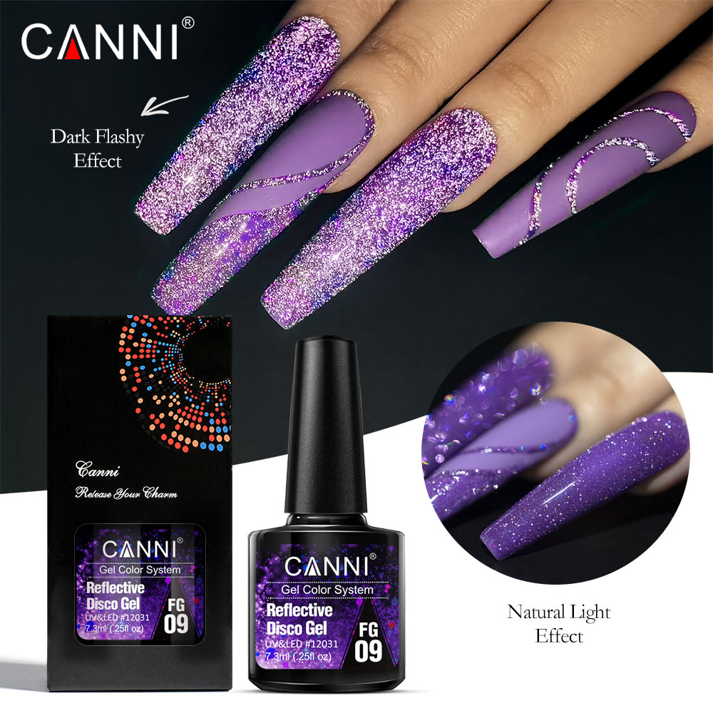 Canni Gel reflectante efecto b - Nail Art Rainbow reseña y precio