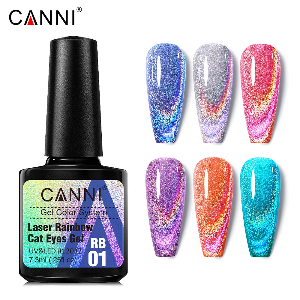 Canni Gel reflectante efecto b - Nail Art Rainbow reseña y precio