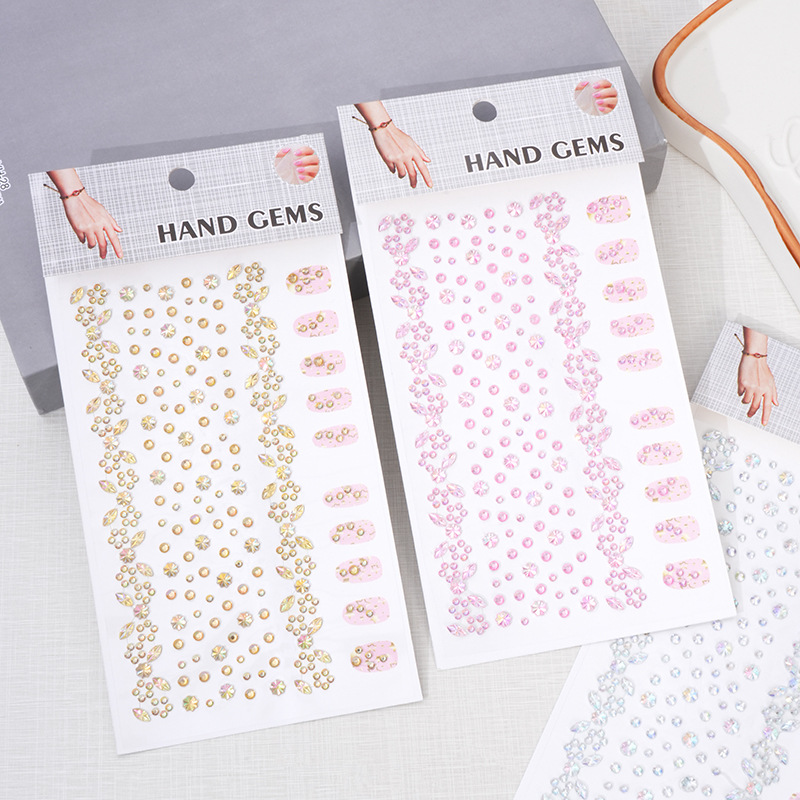 Pegatinas de diamantes de imit - Rhinestone Nail Gem reseña y precio