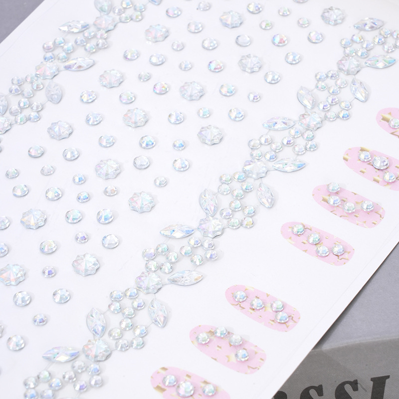 Pegatinas de diamantes de imit - Rhinestone Nail Gem reseña y precio