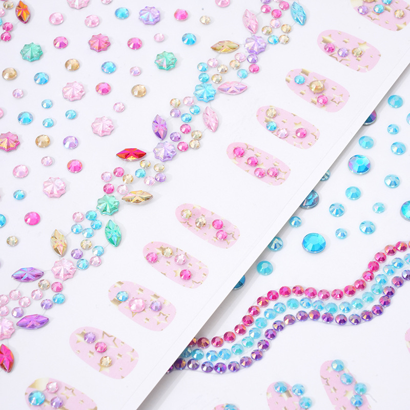 Pegatinas de diamantes de imit - Rhinestone Nail Gem reseña y precio