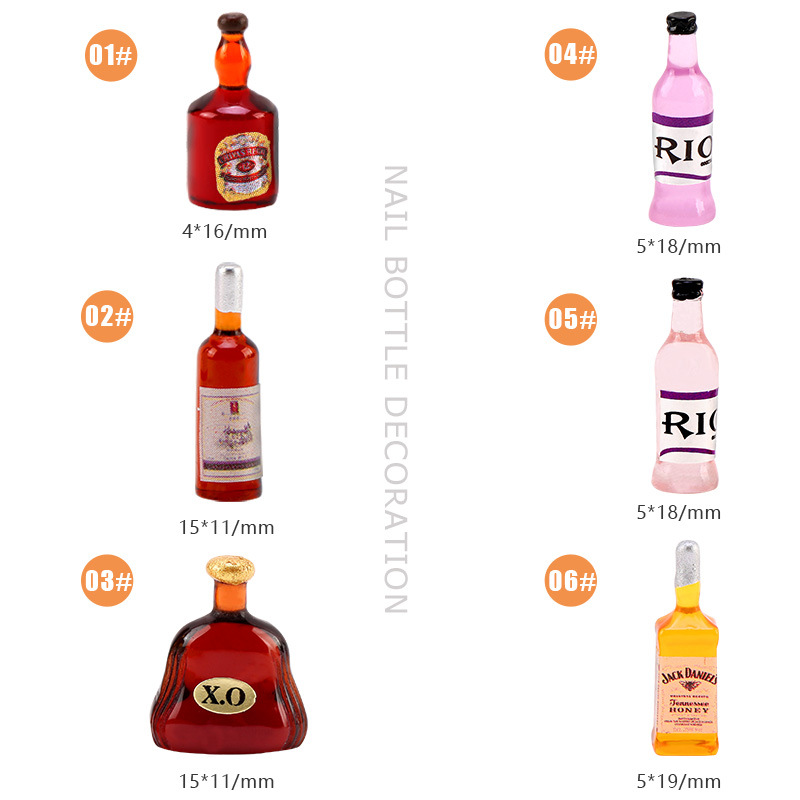 20 * Uds nueva botella de vino - Nail Art Red Wine reseña y precio