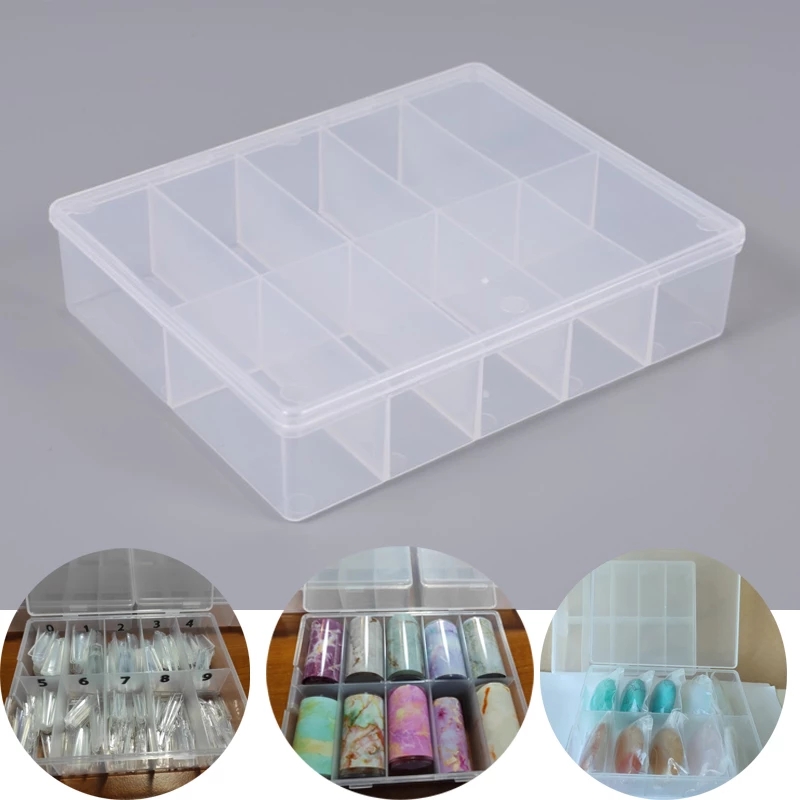 Caja de almacenamiento transpa - Rhinestone Nail Gem reseña y precio